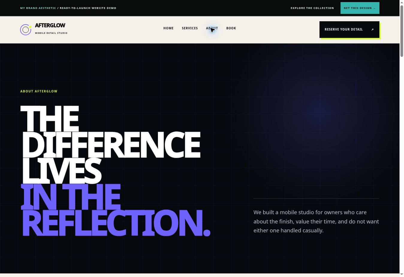 Afterglow Mobile Detail — DIY Website Template - Image 3