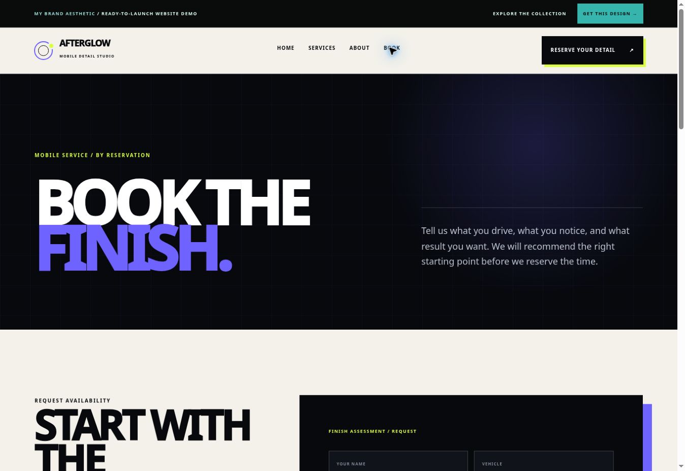 Afterglow Mobile Detail — DIY Website Template - Image 4