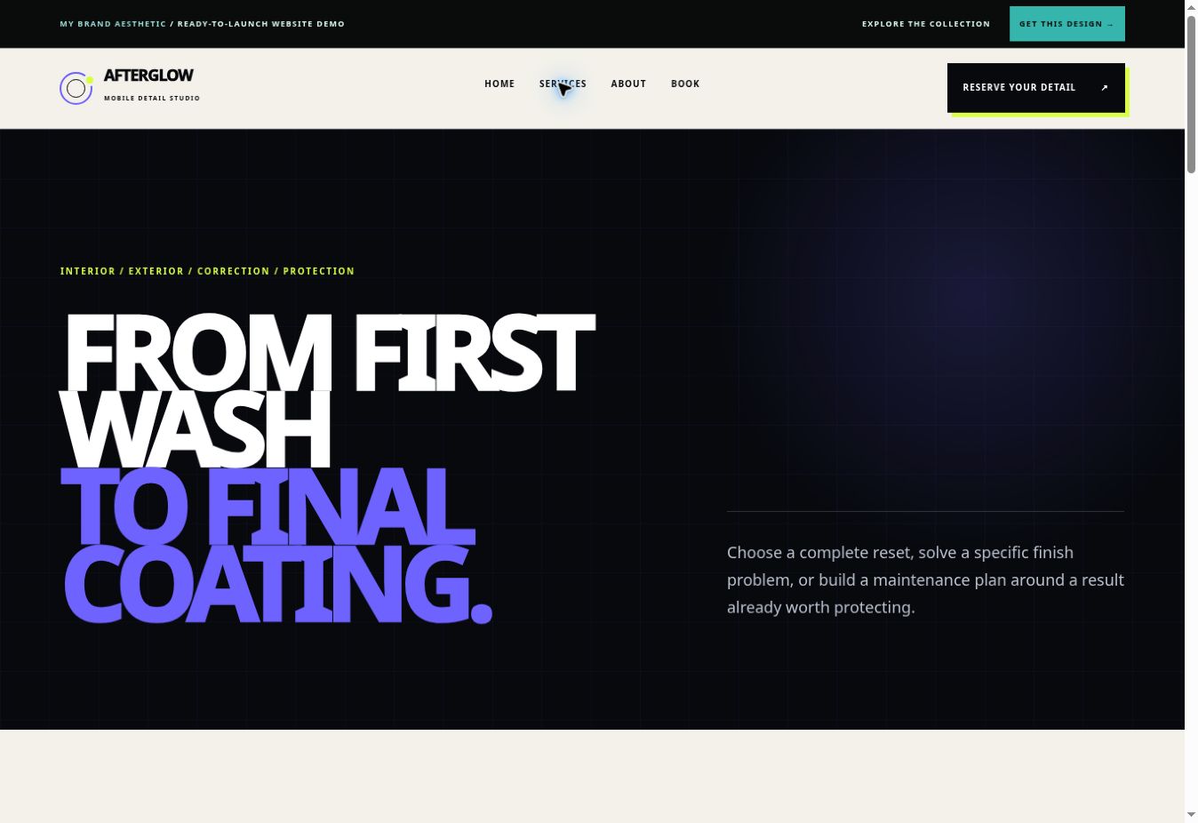 Afterglow Mobile Detail — DIY Website Template - Image 2