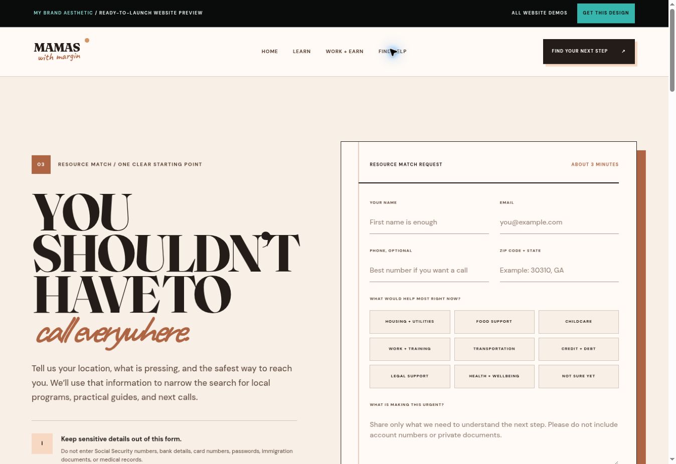 Mamas With Margin — DIY Website Template - Image 4