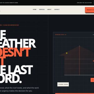 Morrow Roof and Restoration homepage design
