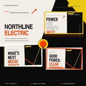 Northline Electric website template product cover