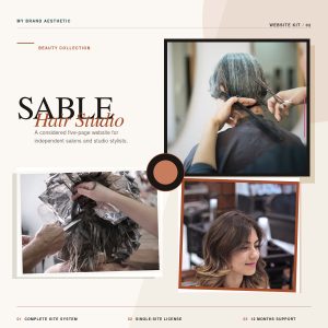 Sable Hair Studio website template product cover